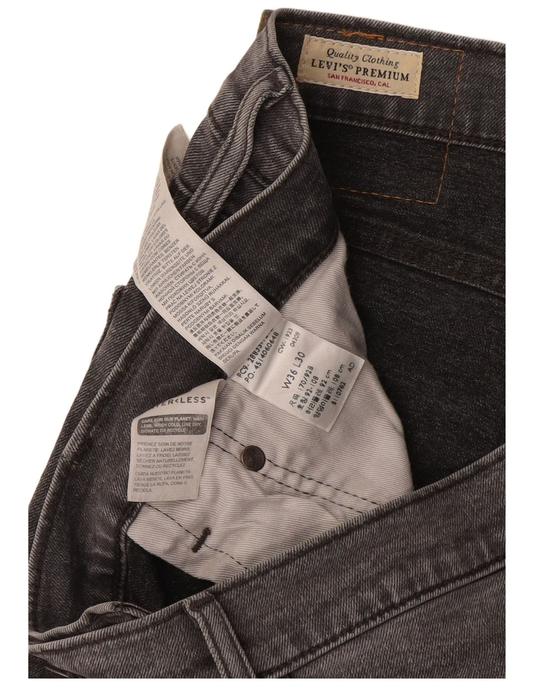 Ανδρικό τζιν Levi's Slim Tapered W36 L30 Γκρι βαμβακερό