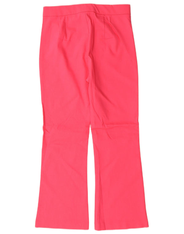 ZARA Γυναικείο Flare Casual Παντελόνι Medium W28 L26 Ροζ Βαμβακερό