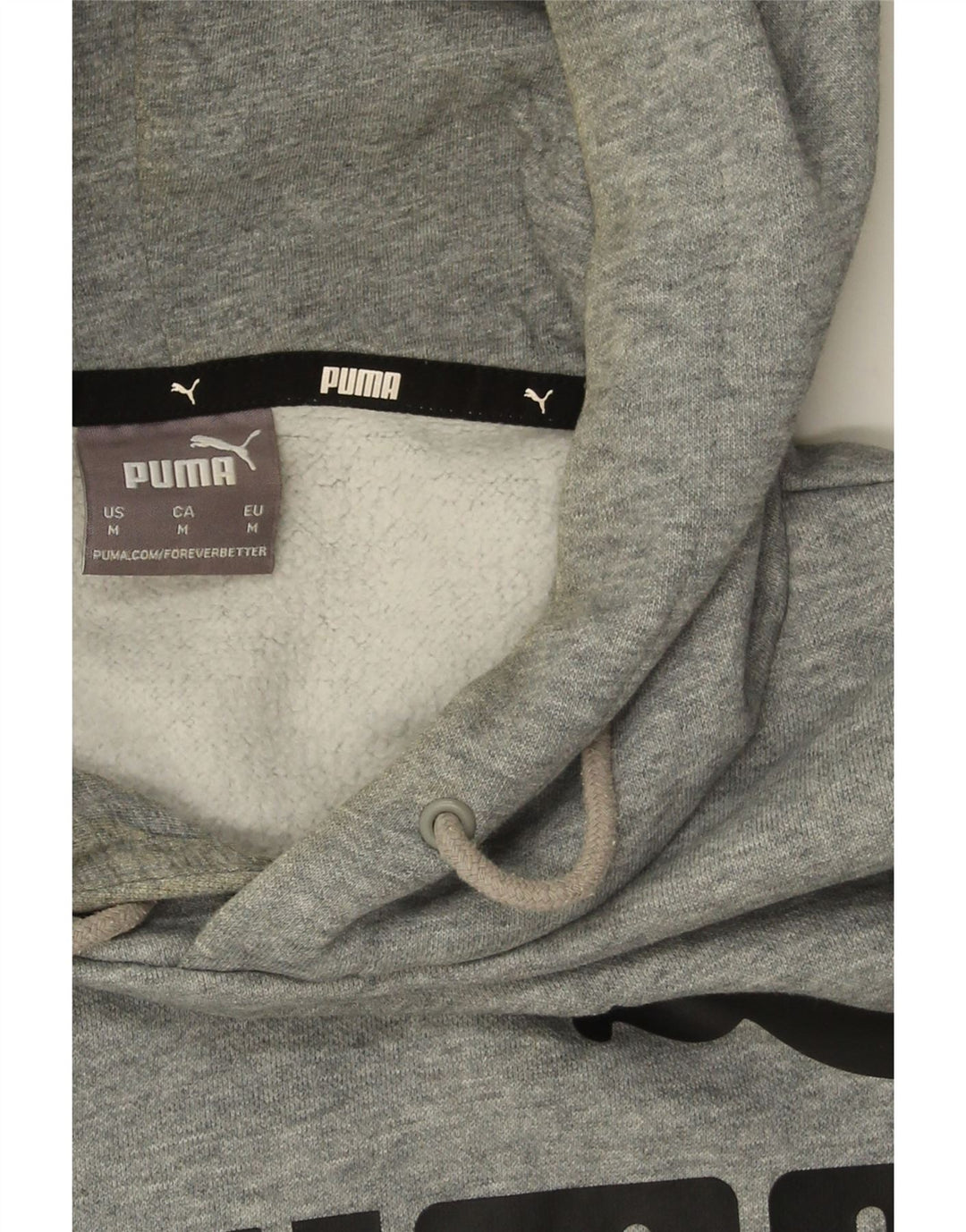 Ανδρικό γραφικό κουκούλα Puma, μεσαίο γκρι βαμβακερό