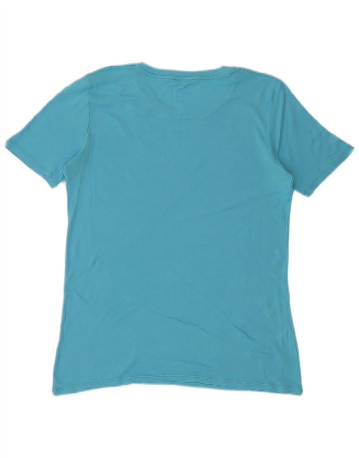 Γυναικείο γραφικό μπλουζάκι Benetton Top UK 14 Medium Blue