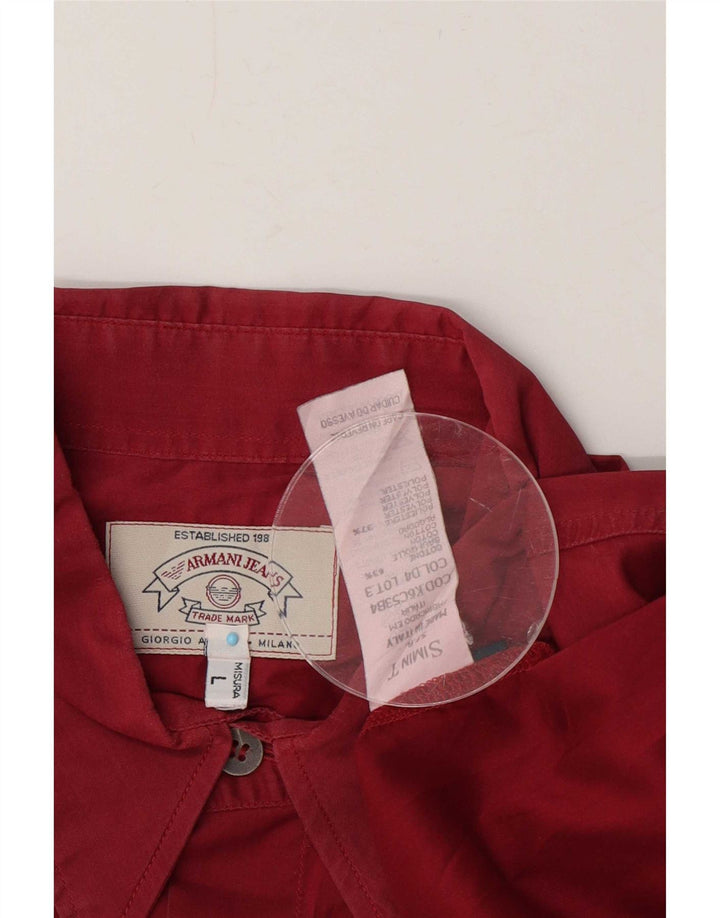 Armani Jeans Ανδρικό Πουκάμισο Μεγάλο Κόκκινο Βαμβακερό