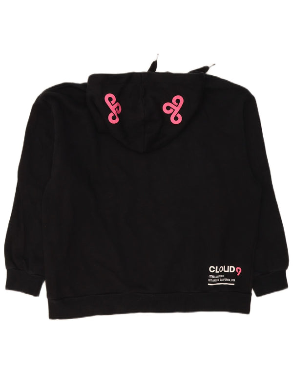 Puma Γυναικείο Graphic Oversized Hoodie Jumper UK 14 Μεσαίο μαύρο βαμβακερό
