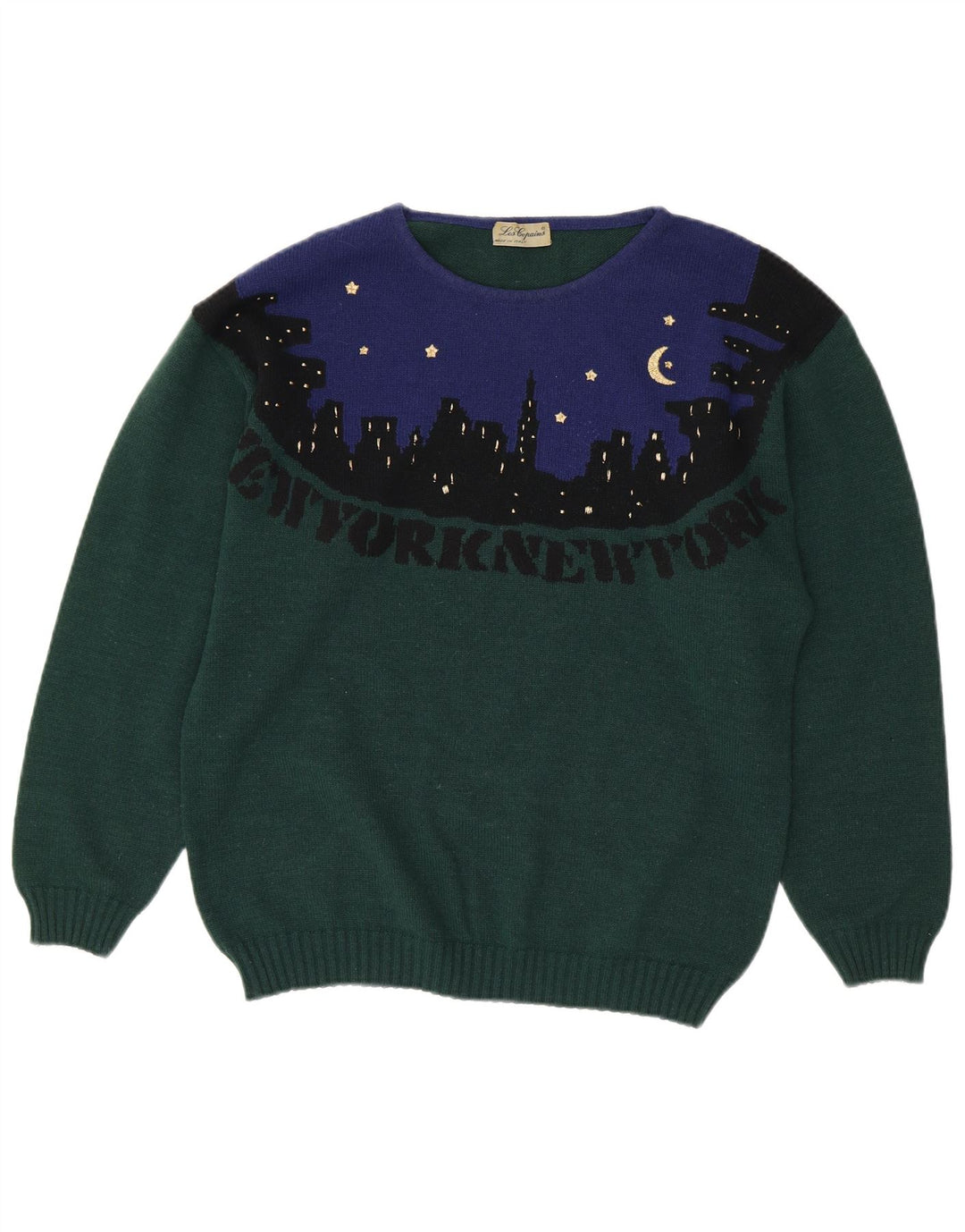 LES COPAINS Γυναικείο πουλόβερ με λαιμόκοψη UK 18 XL Πράσινο χρώμα