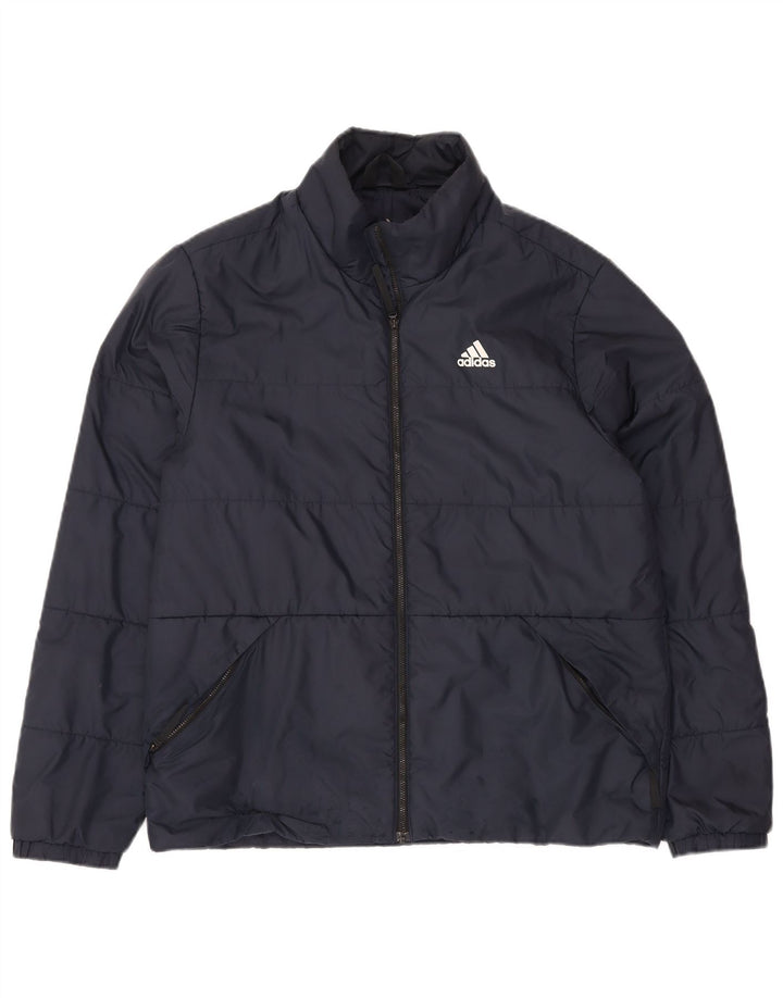 Adidas Ανδρικό μπουφάν με επένδυση UK 38 Medium Navy Blue Polyester