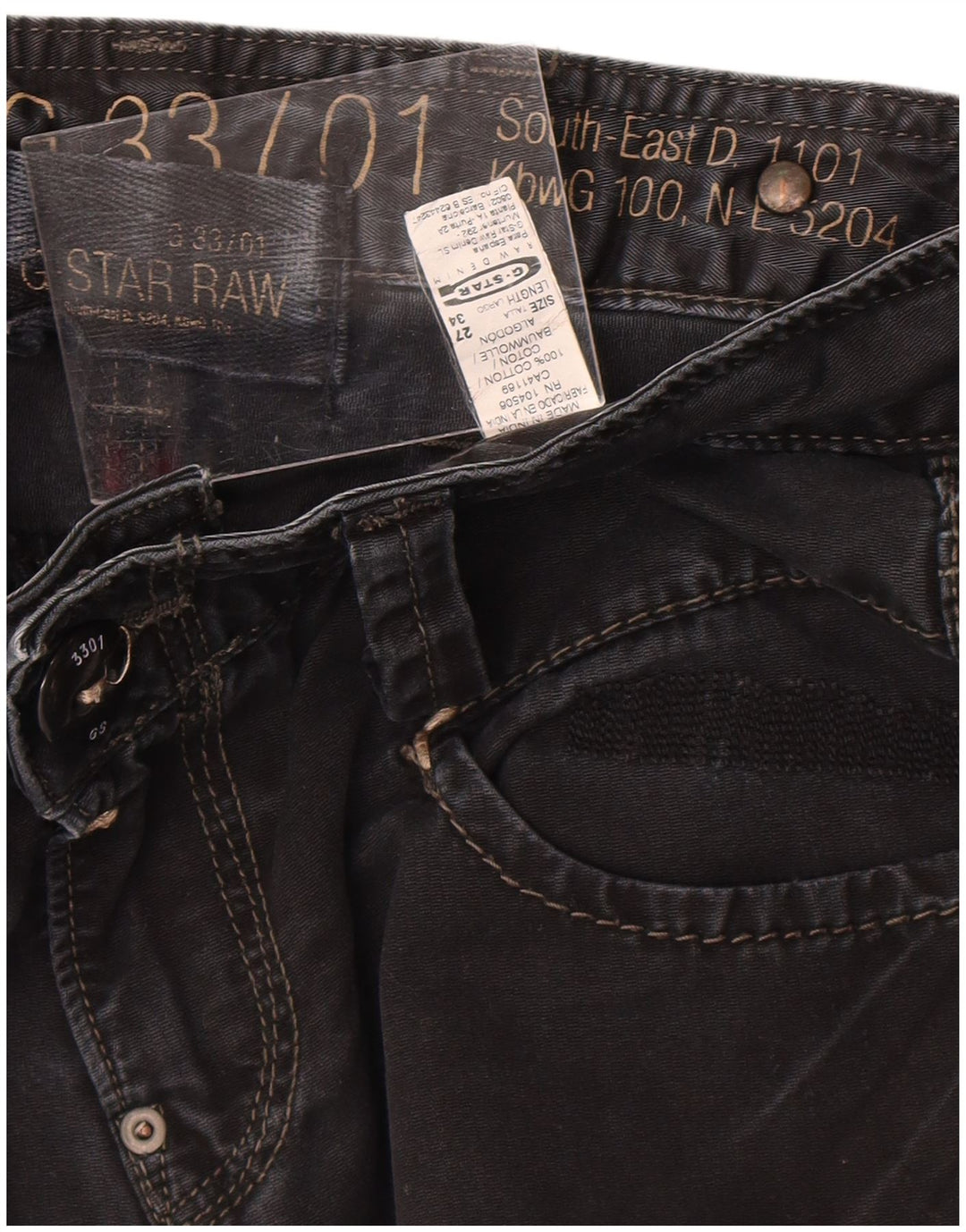 G-Star Γυναικείο Slim Jeans W27 L30 Μαύρο βαμβακερό