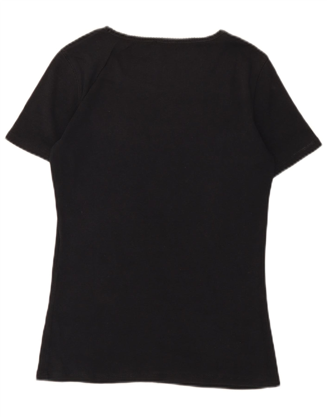 MAX & CO. Γυναικείο γραφικό T-Shirt Top UK 12 μεσαίο μαύρο βαμβακερό