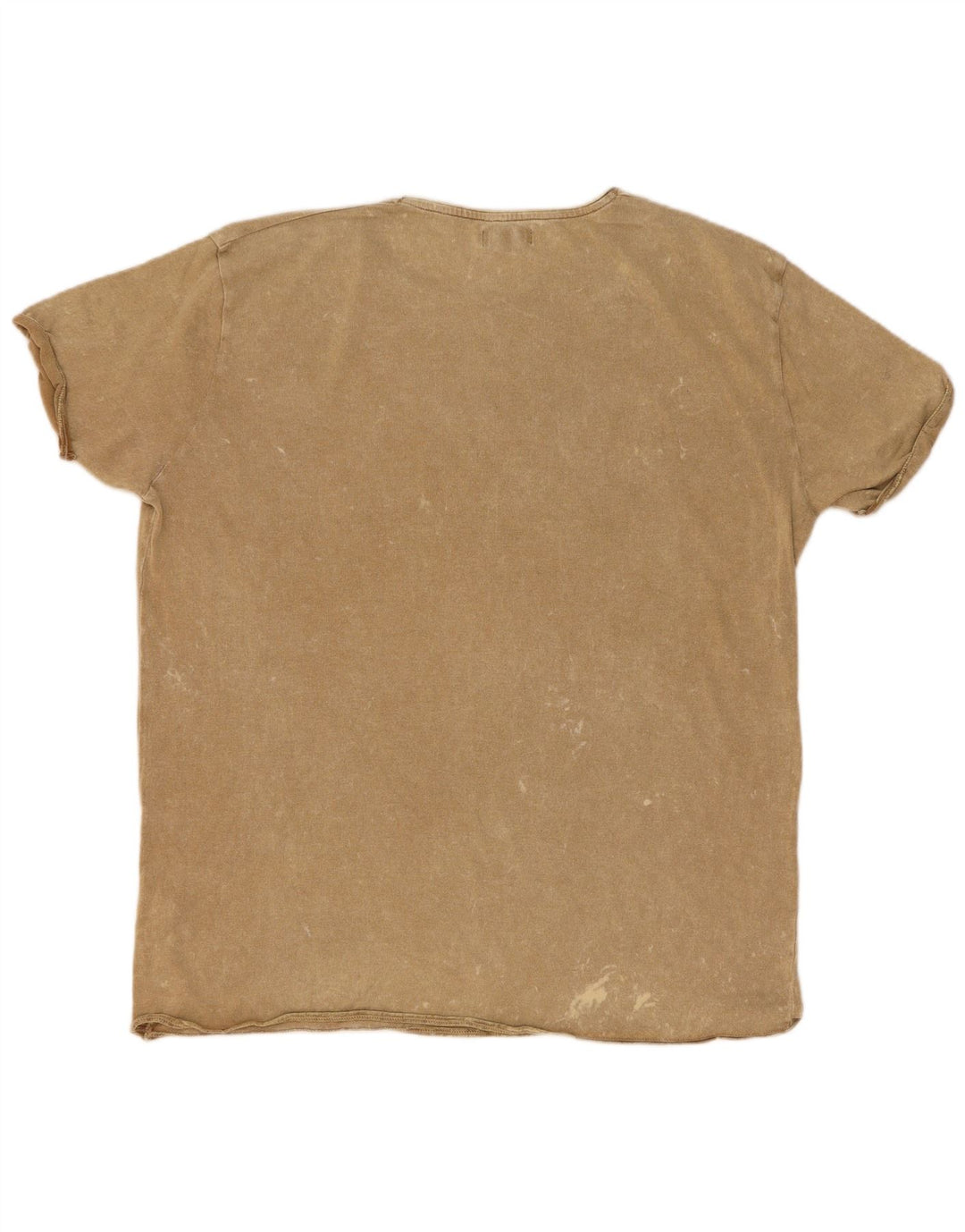 Zara Ανδρικό T-Shirt Top XL Beige Flecked Polyester