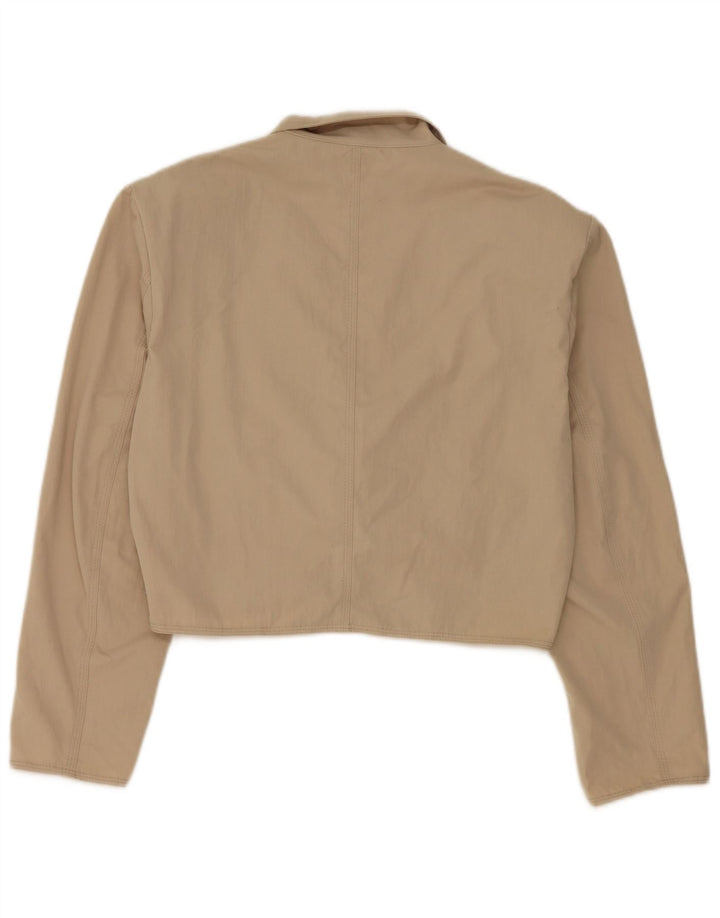 Stefanel Γυναικείο σακάκι blazer 2 κουμπιών UK 16 Large Beige Polyester