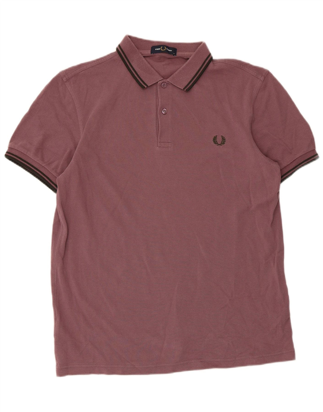 Fred Perry Ανδρικό πουκάμισο πόλο σε μεσαίο καφέ βαμβακερό ριγέ