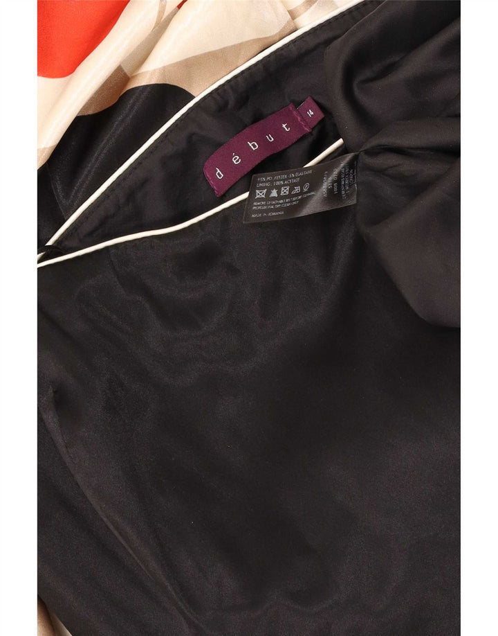 Debut Γυναικείο Στράπλες Φόρεμα UK 14 Large Black Geometric Polyester