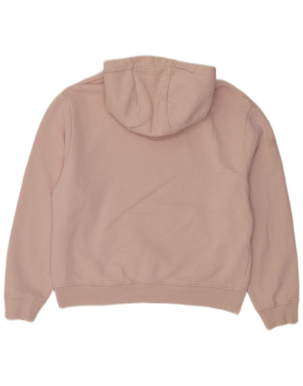 Zara Γυναικείο Hoodie Jumper UK 16 μεγάλο ροζ βαμβακερό