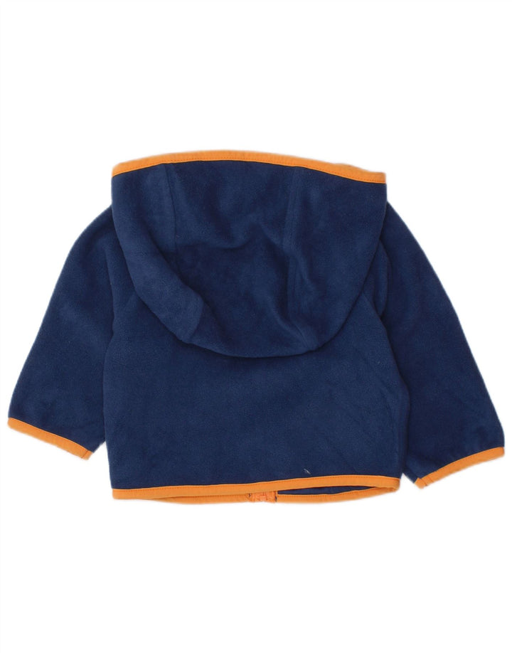 COLUMBIA Baby Boys Hooded Fleece Jacket 3-6 μηνών Navy Blue Colorblock