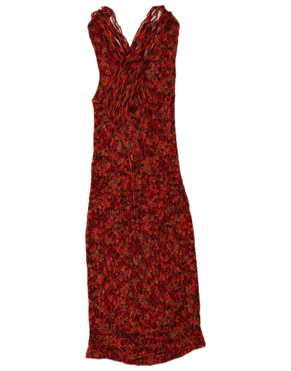 Vintage Γυναικείο πλεκτό Bodycon Φόρεμα UK 12 Medium πολύχρωμο Flecked