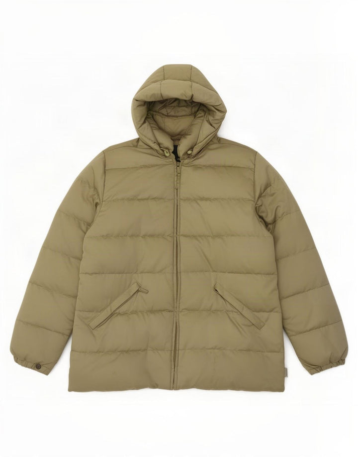 Moncler Γυναικείο μπουφάν με κουκούλα με επένδυση μεγέθους 3 Μεσαίο χακί πολυεστέρας