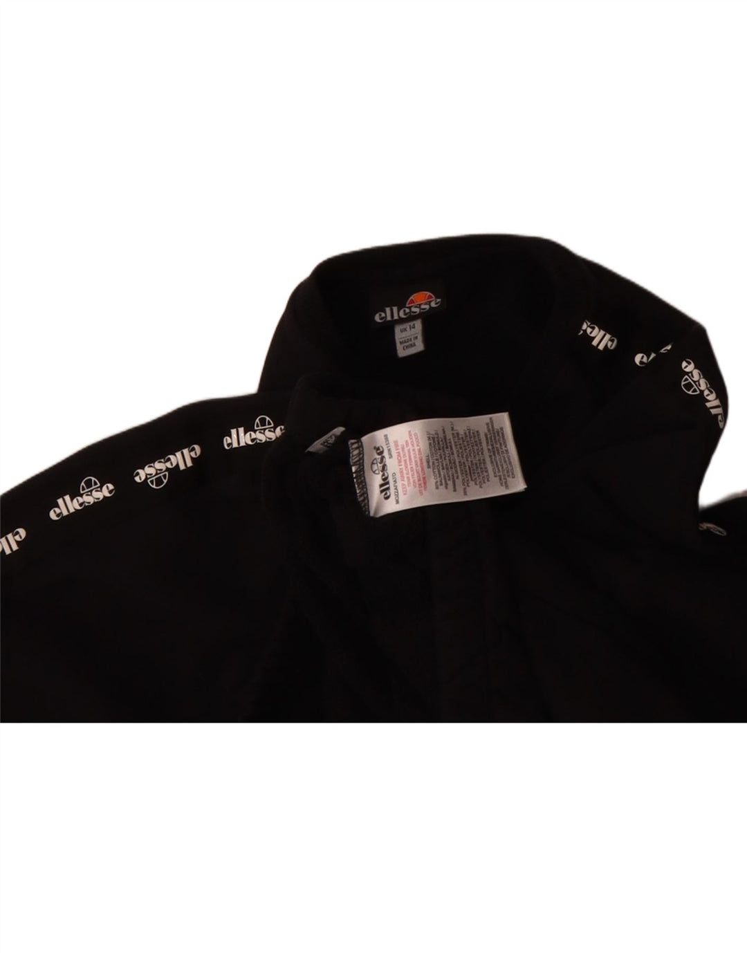 ELLESSE Womens Oversized Crop Sweatshirt Jumper UK 14 Medium  Black Vintage Ellesse and Second-Hand Ellesse from Messina Hembry 