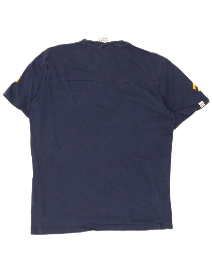 Ανδρικό T-Shirt Adidas Top Βαμβακερό μεσαίο Navy Blue