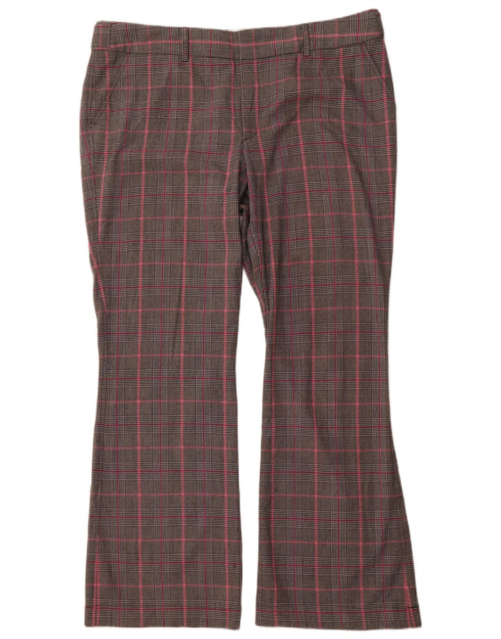 MOSSIMO Γυναικείο Bootcut Casual Παντελόνι US 18 2XL W40 L32 Grey Check
