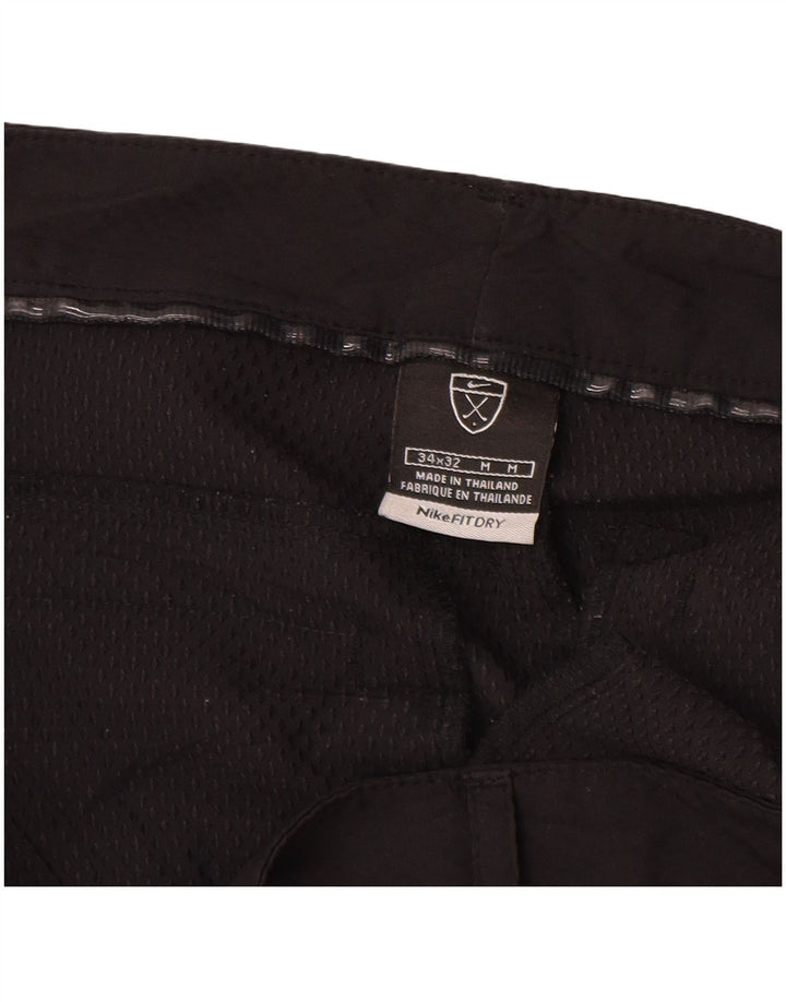 Ανδρικό ίσιο casual παντελόνι NIKE W34 L32 Μαύρο πολυεστέρα