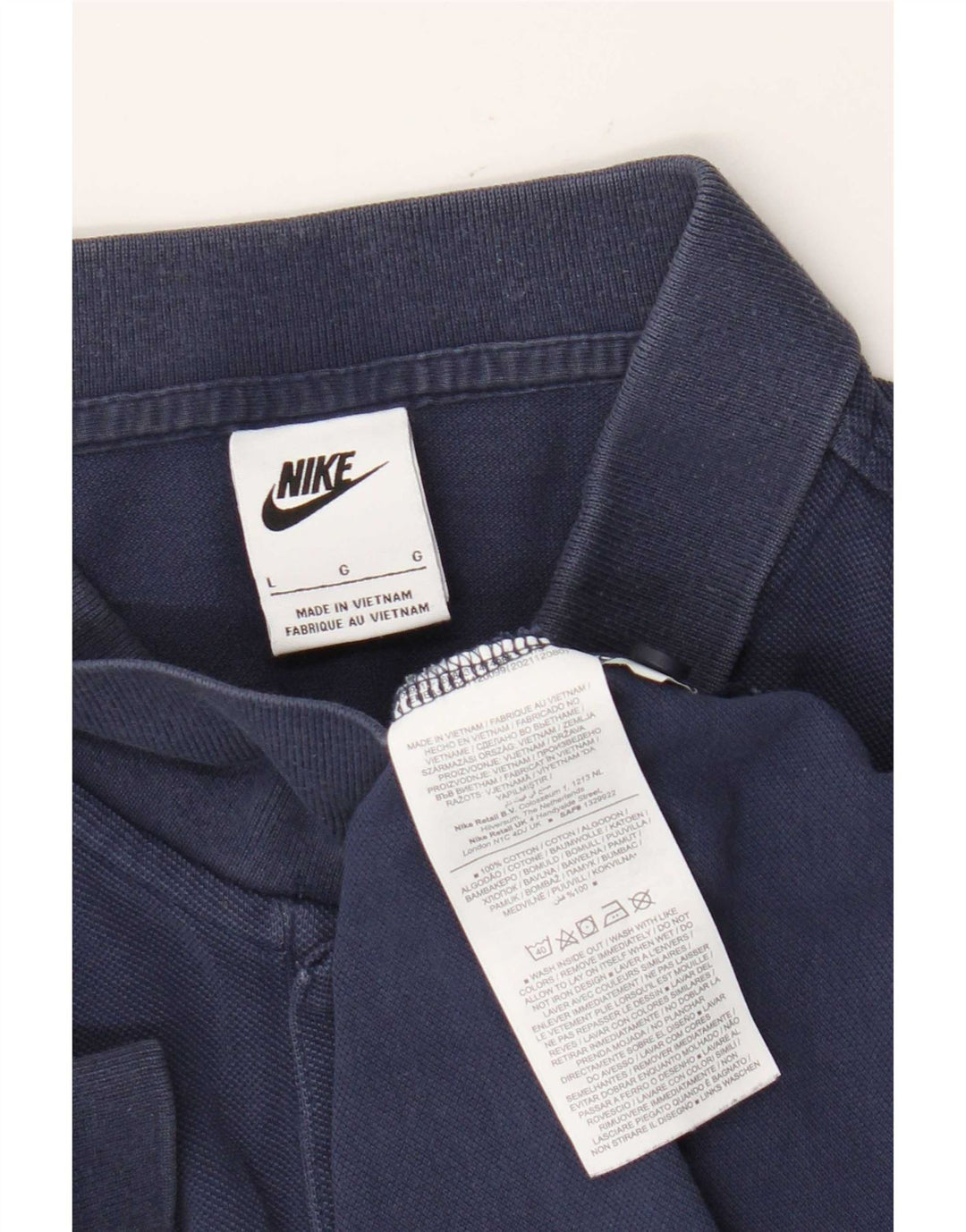 Ανδρικό μπλουζάκι πόλο Nike μεγάλο μπλε βαμβακερό