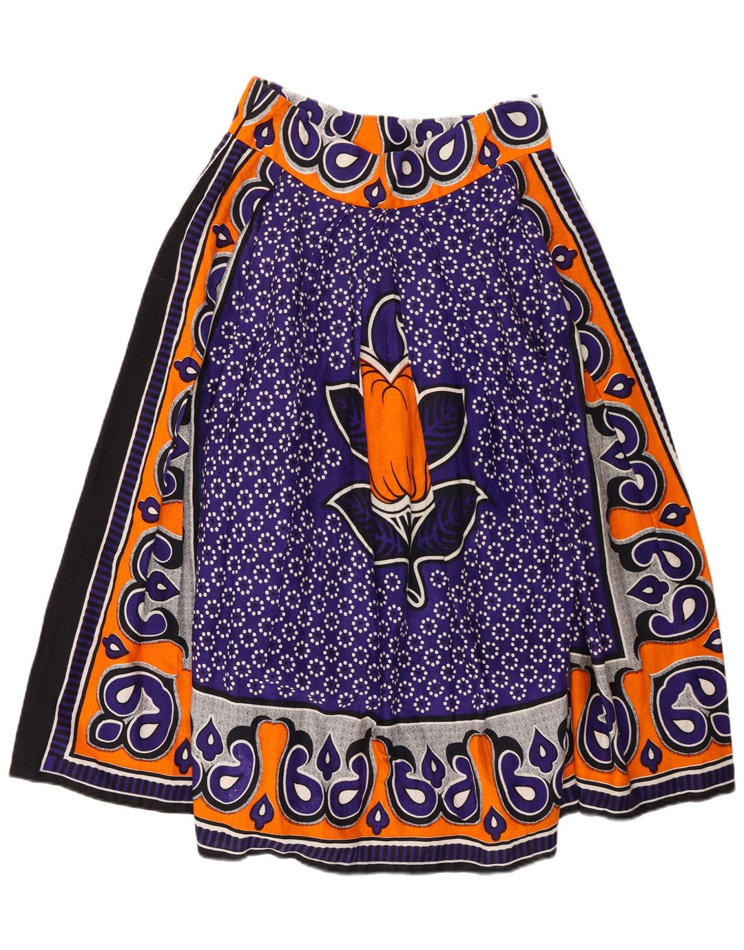 Vintage Γυναικεία Γραφική Φούστα Α-Line W28 Medium Purple Floral