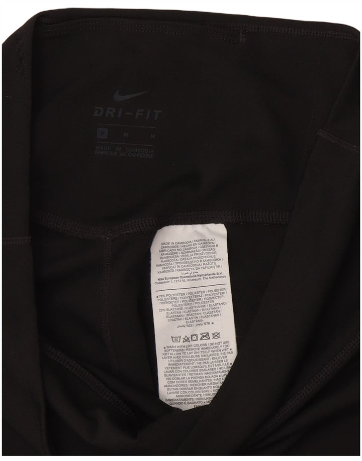 Γυναικείο κολάν NIKE Dri Fit Capri UK 12 μεσαίο μαύρο πολυεστέρας