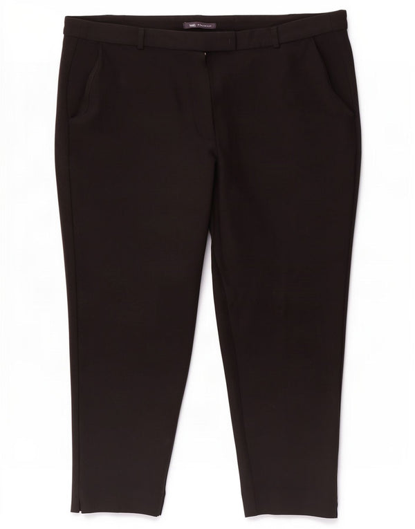 Marks & Spencer Γυναικείο κωνικό παντελόνι Capri UK 18 XL W40 L22 Μαύρο
