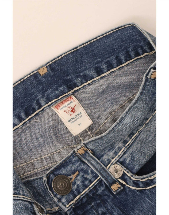 True Religion Γυναικείο ίσιο τζιν W31 L28 Μπλε βαμβακερό