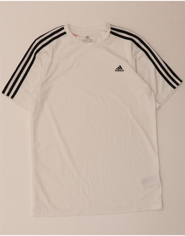Adidas Boys Aeroready T-Shirt Top 15-16 Years XL White Polyester