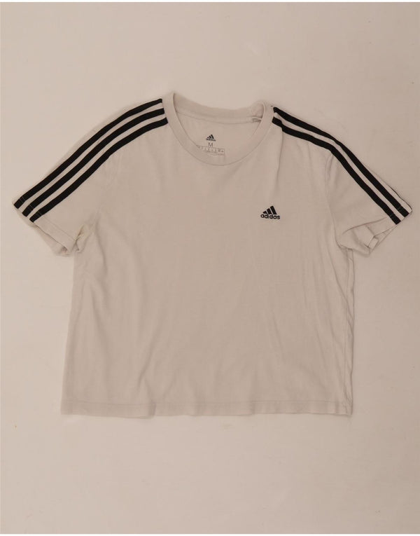 Γυναικείο T-Shirt Adidas Crop Top UK 12/14 Medium White