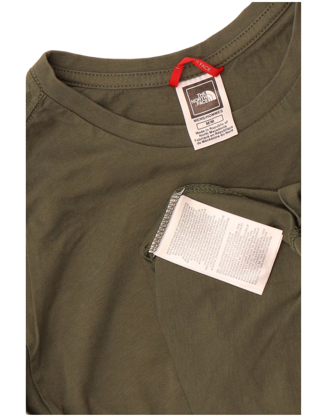 Ανδρικό μπλουζάκι North Face μακρυμάνικο μεσαίο χακί βαμβάκι