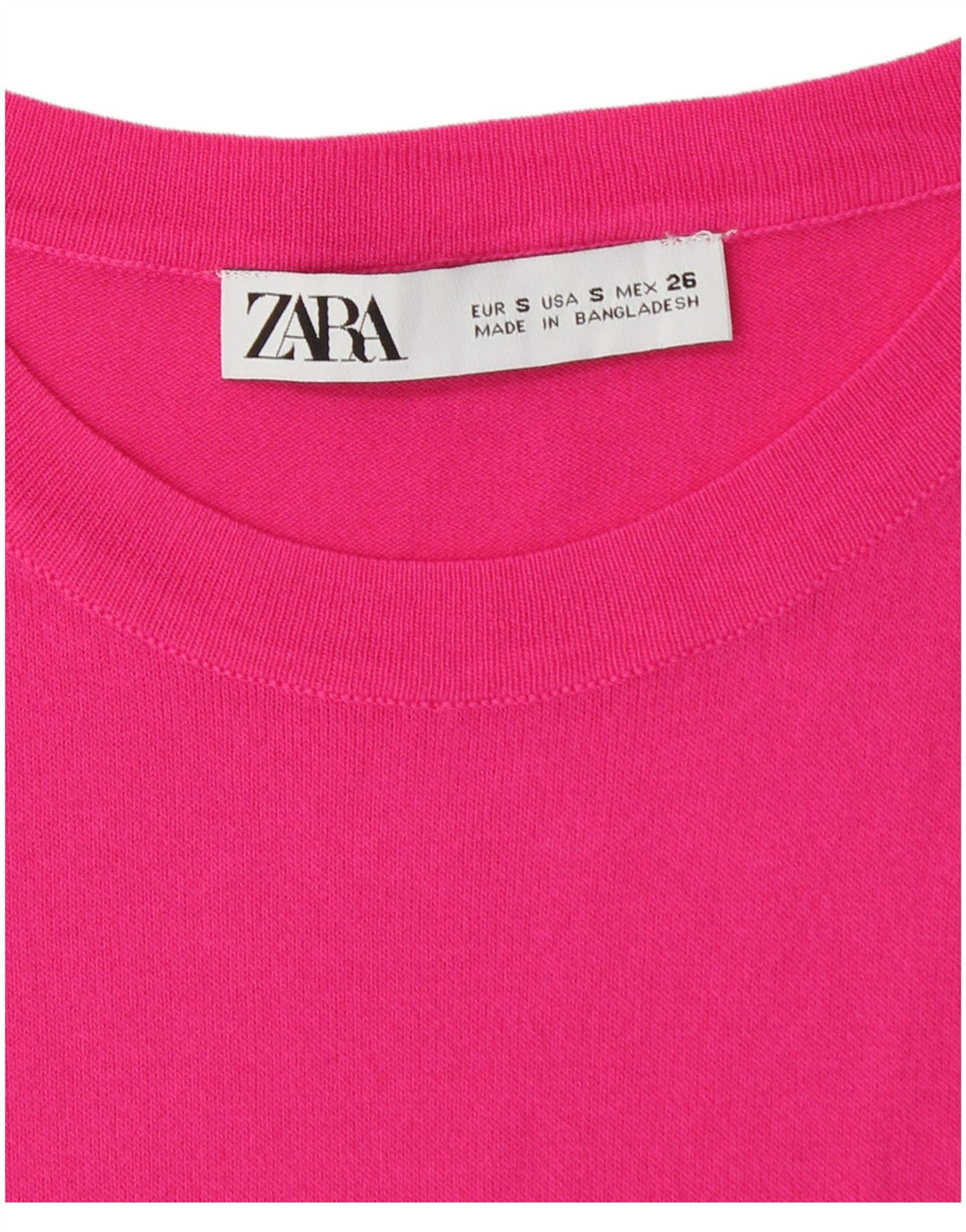 Zara Γυναικείο T-Shirt Top UK 8 Small Pink
