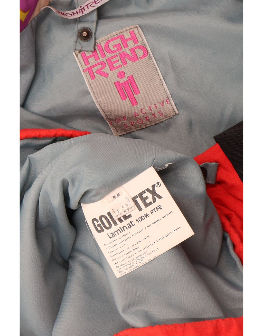 Vintage ανδρικό μπουφάν Gore-Tex Ski UK 38 Medium Red Colorblock Polyamide