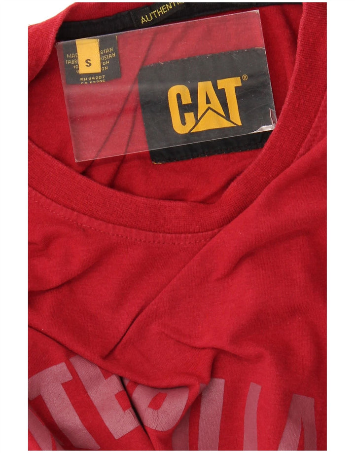 Ανδρικό γραφικό μπλουζάκι CAT τοπ Μικρό κόκκινο βαμβακερό