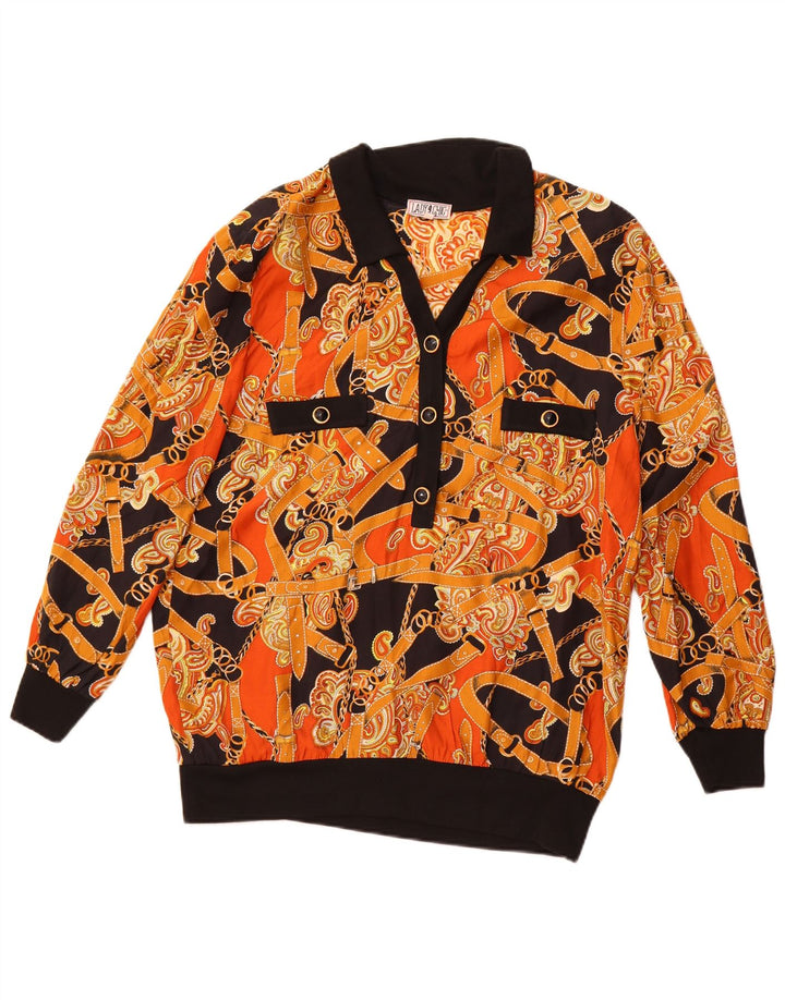 Πουκάμισο πουλόβερ Γυναικείο Abstract Pattern VINTAGE IT 50 XL Πορτοκαλί