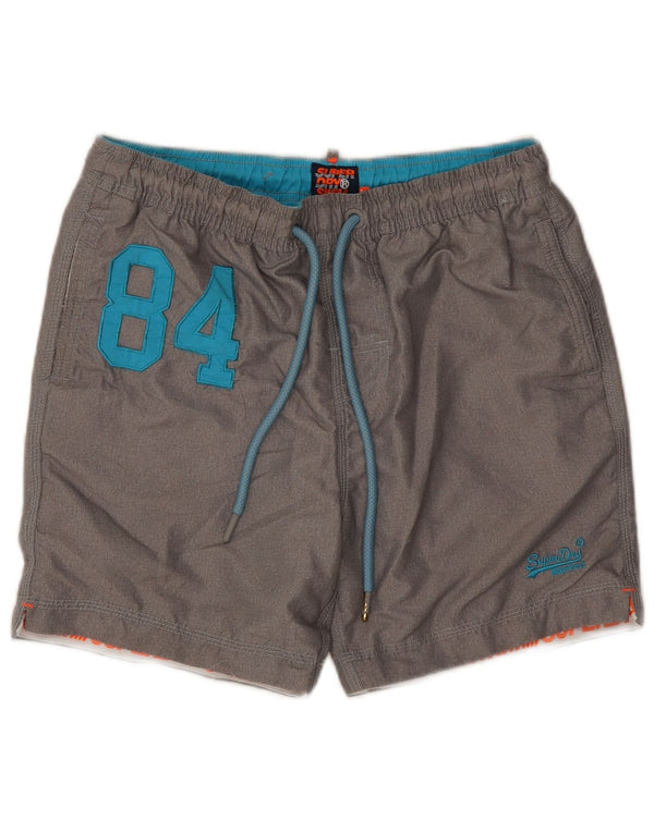 Superdry Ανδρικό γραφικό σορτς κολύμβησης μεγάλο γκρι πολυεστέρα