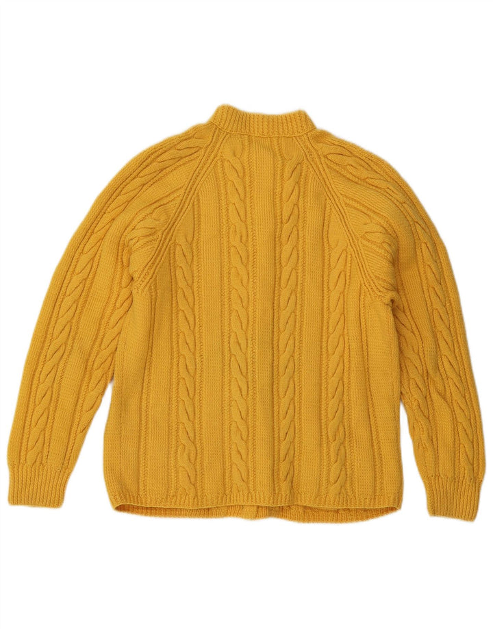 Vintage γυναικεία ζακέτα πουλόβερ UK 14 Medium Yellow