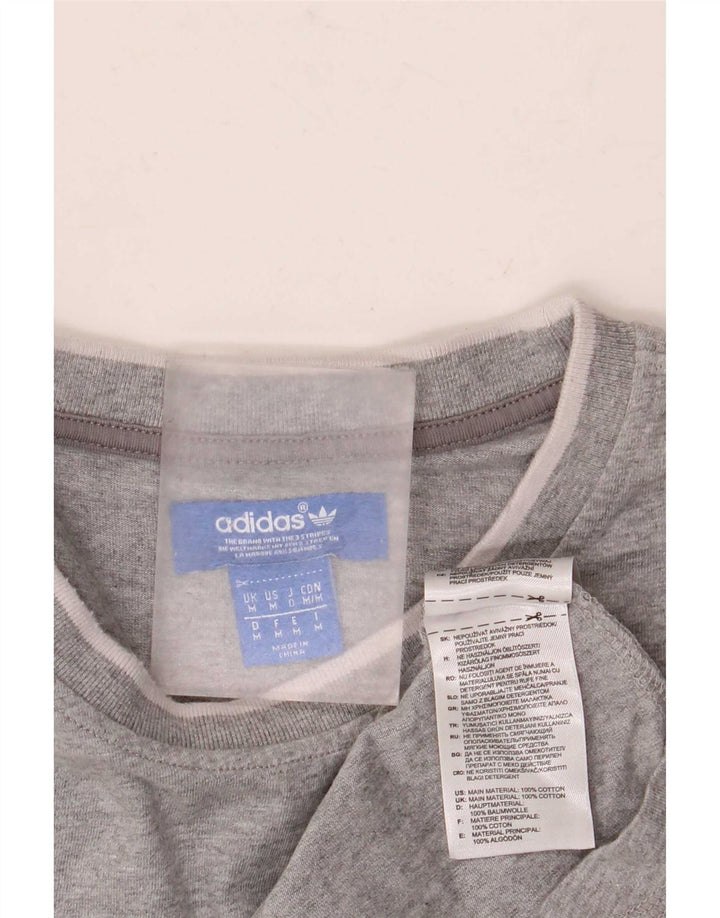 Ανδρικό T-Shirt Adidas Τοπ μεσαίο γκρι βαμβακερό