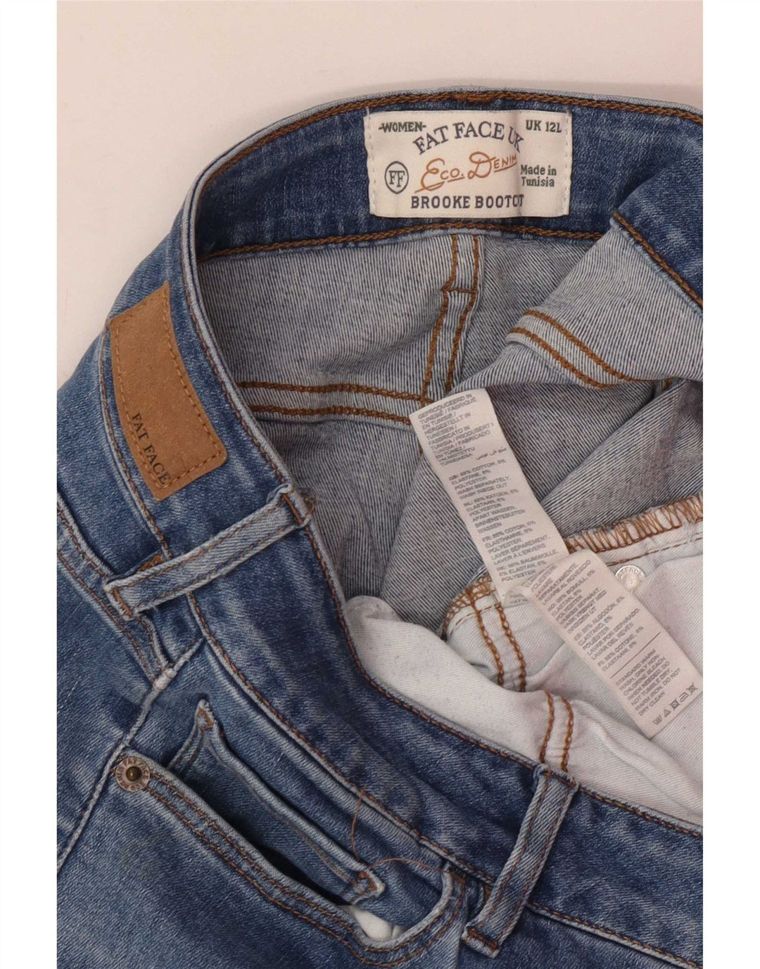 Fat Face Γυναικεία Μπουκέτα Μπουκέτα Τζιν UK 12 Medium W30 L31 Μπλε βαμβακερό