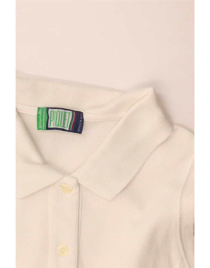 Sergio Tacchini γυναικείο αμάνικο μπλουζάκι πόλο UK 12 Medium White