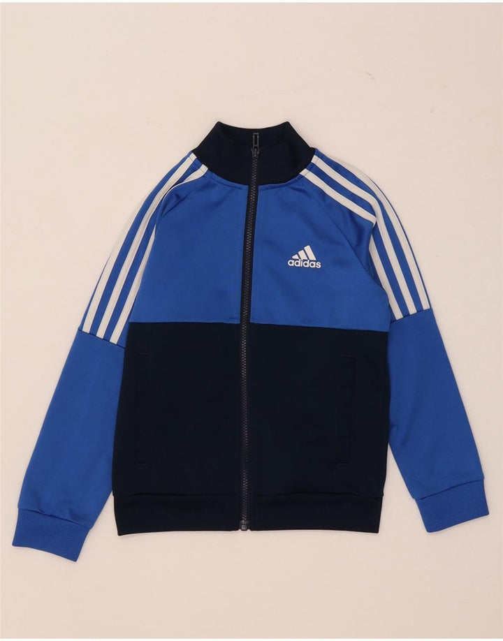 Adidas Boys αθλητική φόρμα Adidas Top Jacket 7-8 Years Blue Colourblock Polyester