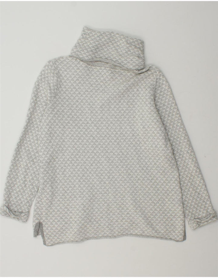 FAT FACE Womens Longline Roll Neck Jumper Sweater UK 12 Medium Grey Vintage Fat Face and Second-Hand Fat Face from Messina Hembry 