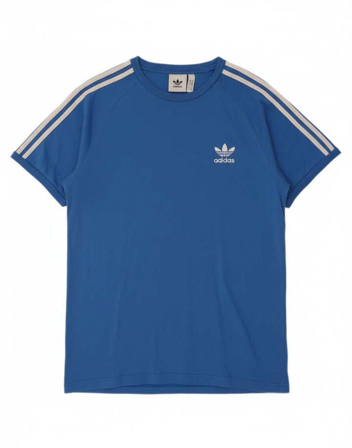 Ανδρικό T-Shirt Adidas Top από μεσαίο μπλε βαμβακερό