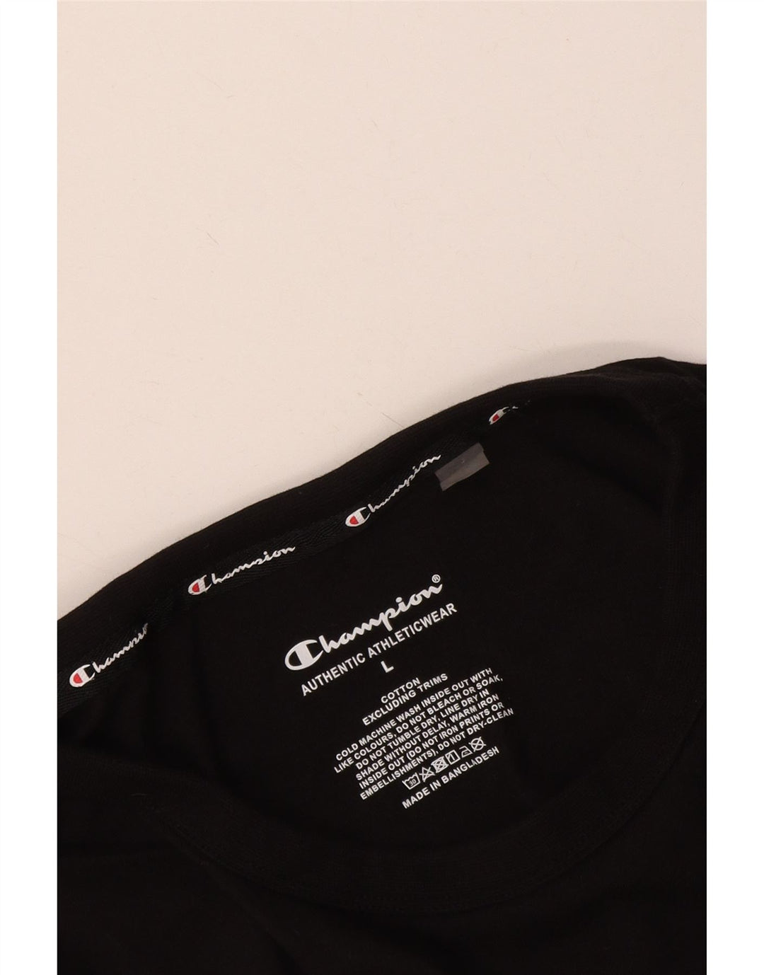 Ανδρικό γραφικό T-Shirt Champion Top μεγάλο μαύρο βαμβακερό