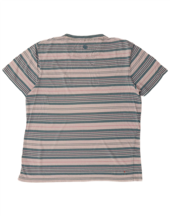 Ανδρικό T-Shirt Fat Face Top Βαμβακερό μεσαίο μπλε ριγέ