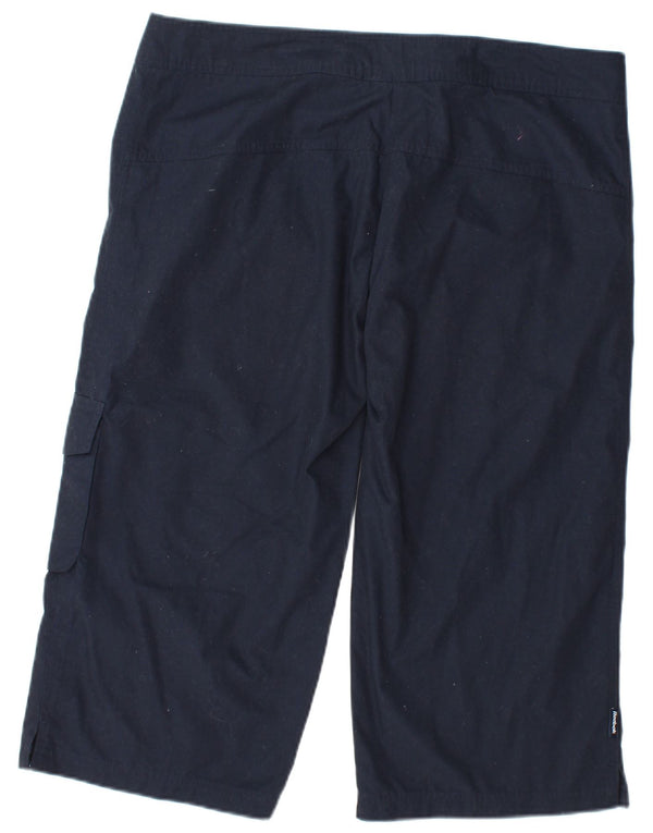 REEBOK Womens Cargo Capri Trousers UK 16 Large W38 L20  Navy Blue