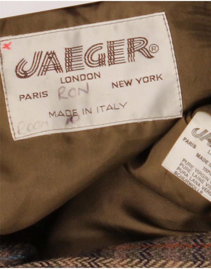 Ανδρικό σακάκι Jaeger με 2 κουμπιά σακάκι UK 38 μεσαίο καφέ, παρθένο μαλλί