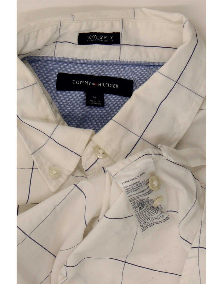 Ανδρικό πουκάμισο Tommy Hilfiger, μεσαίο λευκό βαμβακερό