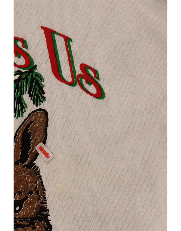 TULTEX Γυναικείο Φούτερ γραφικό Jumper UK 16 μεγάλο λευκό βαμβακερό