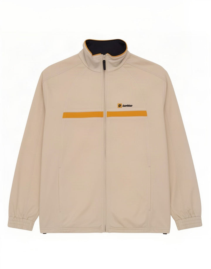Ανδρική αθλητική φόρμα Lotto Top Jacket IT 46/50 μεσαίου λευκού χρώματος πολυεστέρας