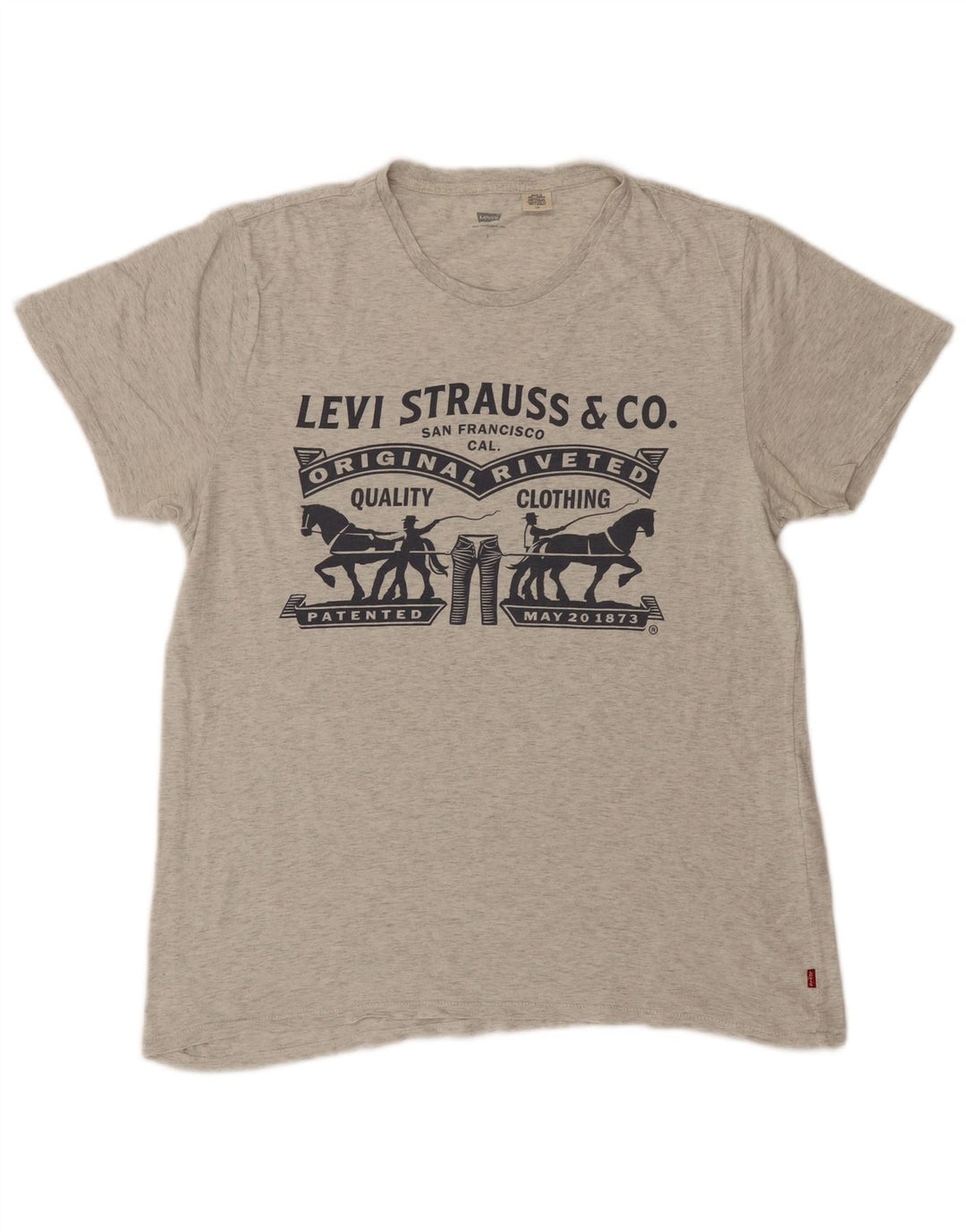 Ανδρικό γραφικό μπλουζάκι LEVI'S Top μεγάλο γκρι βαμβακερό